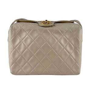 CHANEL Cream Shoulder Bag
